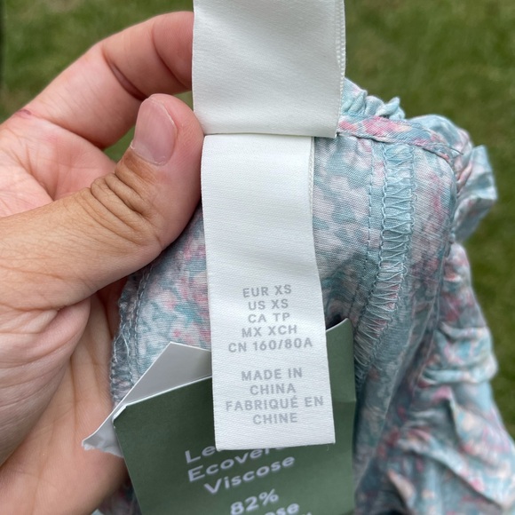 HM viscose long sleeve maxi dress size XS run big like S NWT - Picture 8 of 9